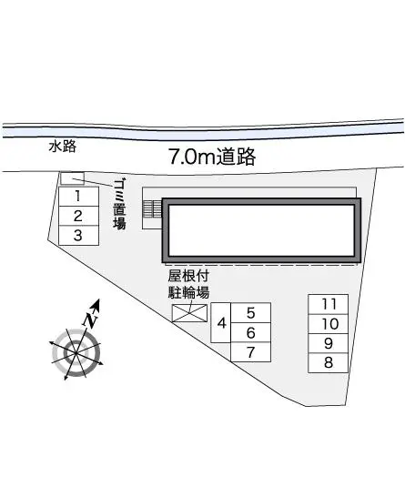 ★手数料０円★草加市谷塚町　月極駐車場（LP）